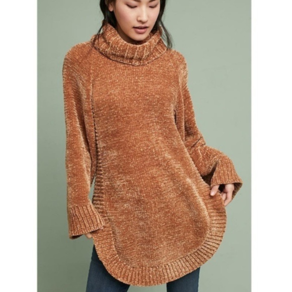 Anthropologie Moth Mustard Chenille Tunic Length T
